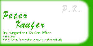 peter kaufer business card